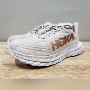 HOKA ONE ONE Women's Mach 5 Running Shoes (9.5B) White/Bronze